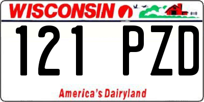 WI license plate 121PZD