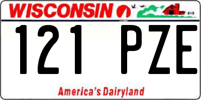 WI license plate 121PZE
