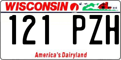 WI license plate 121PZH