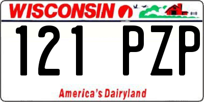 WI license plate 121PZP