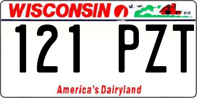WI license plate 121PZT