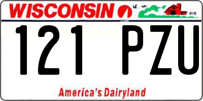 WI license plate 121PZU