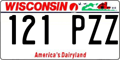 WI license plate 121PZZ