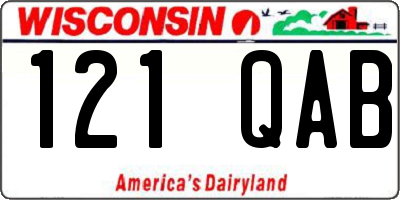 WI license plate 121QAB