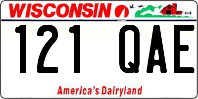 WI license plate 121QAE