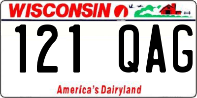 WI license plate 121QAG