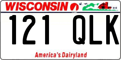WI license plate 121QLK