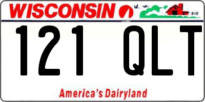 WI license plate 121QLT
