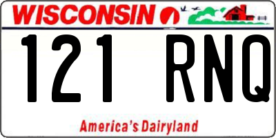 WI license plate 121RNQ