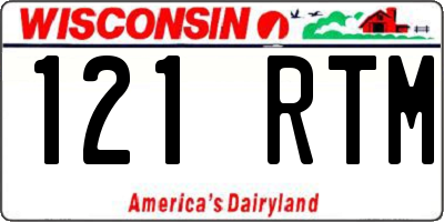 WI license plate 121RTM