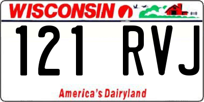 WI license plate 121RVJ
