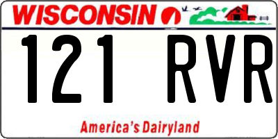 WI license plate 121RVR