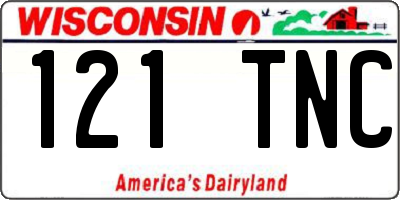 WI license plate 121TNC