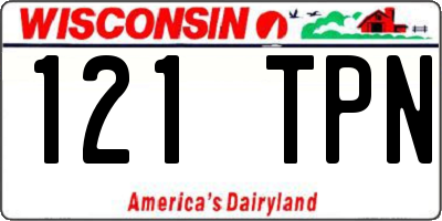 WI license plate 121TPN