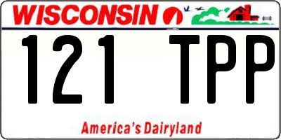 WI license plate 121TPP