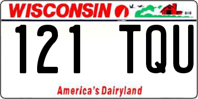 WI license plate 121TQU