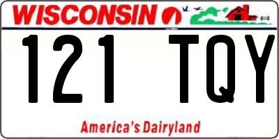 WI license plate 121TQY