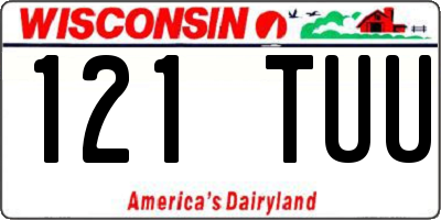 WI license plate 121TUU