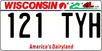 WI license plate 121TYH