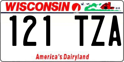 WI license plate 121TZA