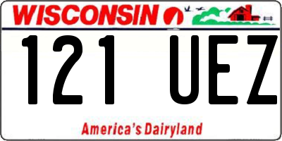 WI license plate 121UEZ