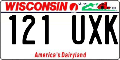WI license plate 121UXK