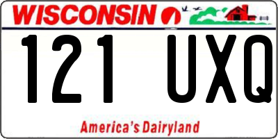 WI license plate 121UXQ