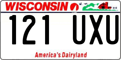 WI license plate 121UXU