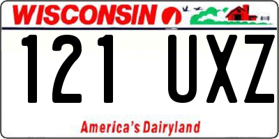 WI license plate 121UXZ