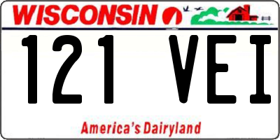 WI license plate 121VEI