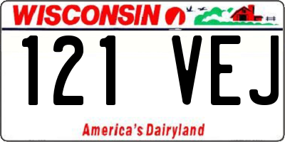 WI license plate 121VEJ