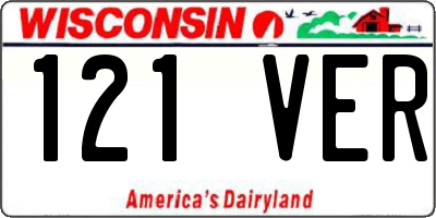 WI license plate 121VER