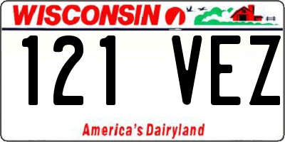WI license plate 121VEZ