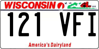 WI license plate 121VFI