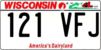 WI license plate 121VFJ