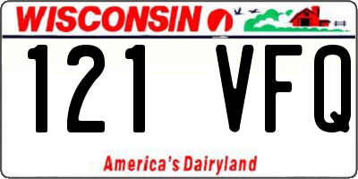 WI license plate 121VFQ