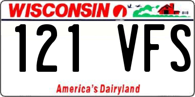 WI license plate 121VFS