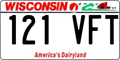 WI license plate 121VFT