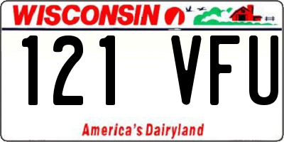 WI license plate 121VFU