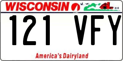 WI license plate 121VFY