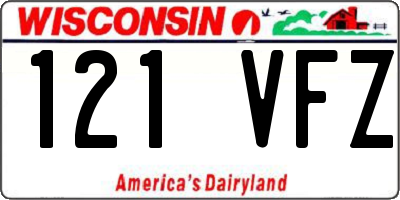 WI license plate 121VFZ