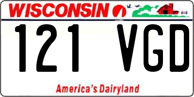 WI license plate 121VGD