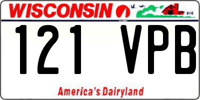 WI license plate 121VPB