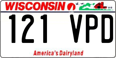 WI license plate 121VPD