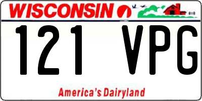 WI license plate 121VPG