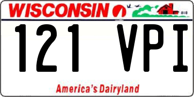 WI license plate 121VPI