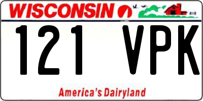 WI license plate 121VPK