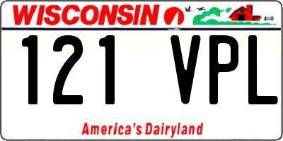 WI license plate 121VPL
