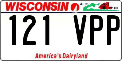 WI license plate 121VPP