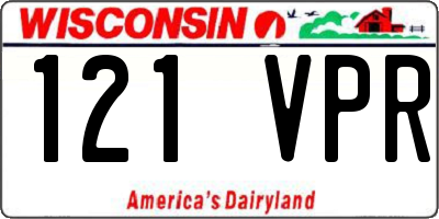 WI license plate 121VPR